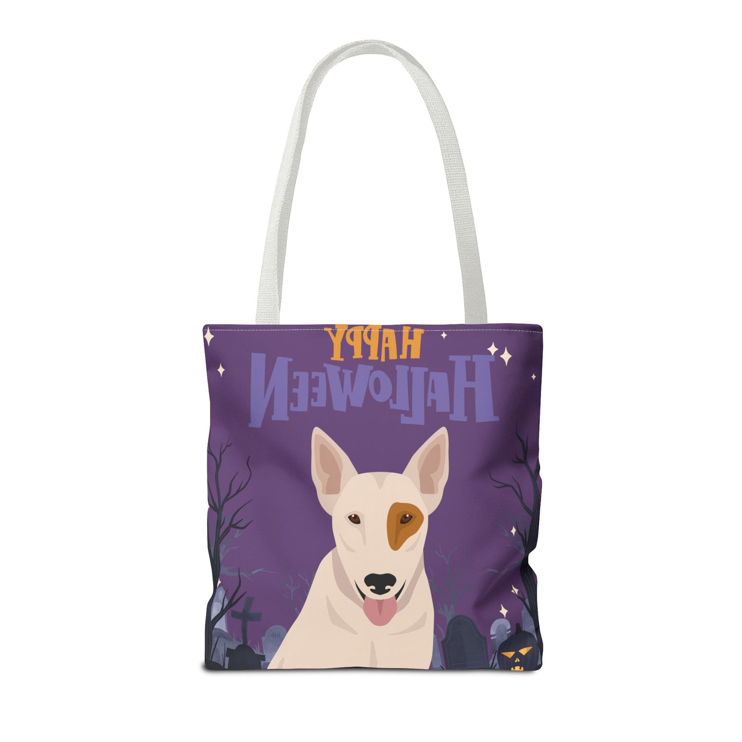 Bull Terrier Dog Happy Halloween Tote Bag 16x16