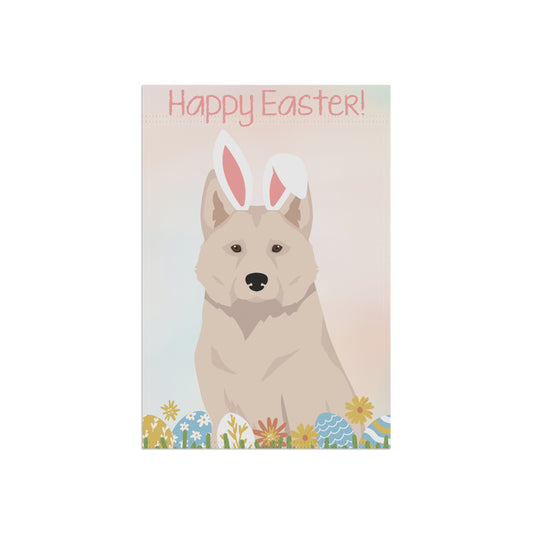 Alaskan Husky Dog Happy Easter Garden Flag