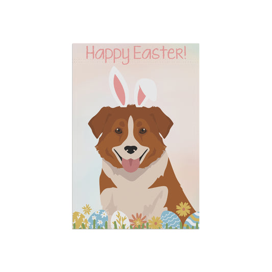 Aidi Dog Happy Easter Garden Flag