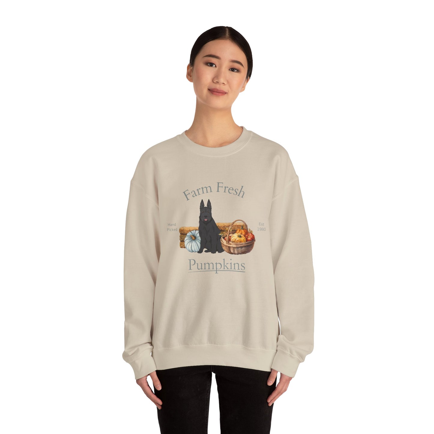 Berger Picard Dog Fall Farm Fresh Unisex Heavy Blend Crewneck Sweatshirt