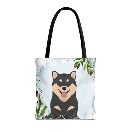 Shiba Inu Dog Christmas Holiday Tote Bag 16x16