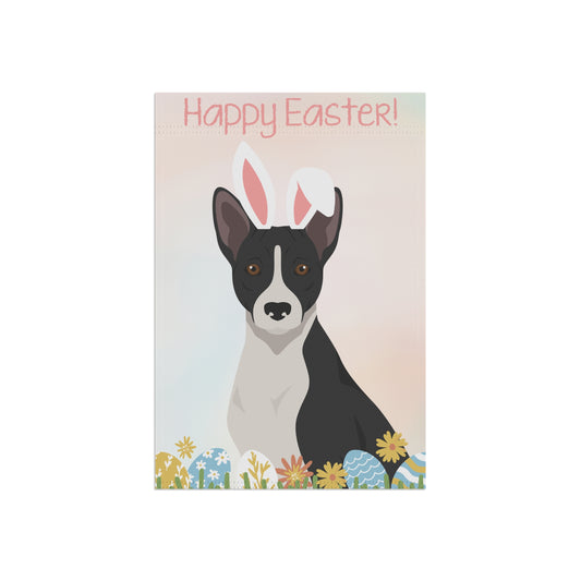 Basenji Dog Happy Easter Garden Flag