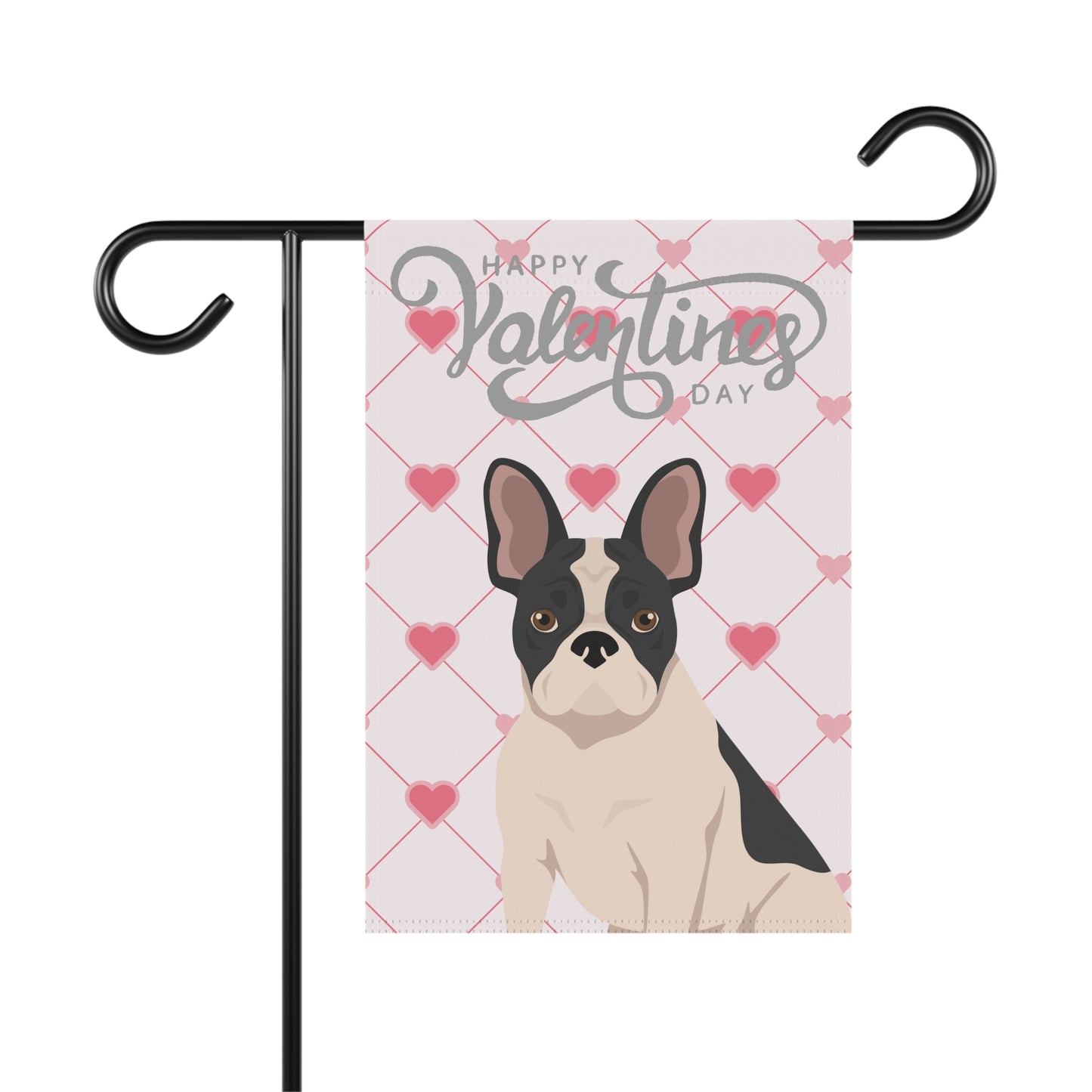 French Bulldog Dog Valentines Day Garden Flag