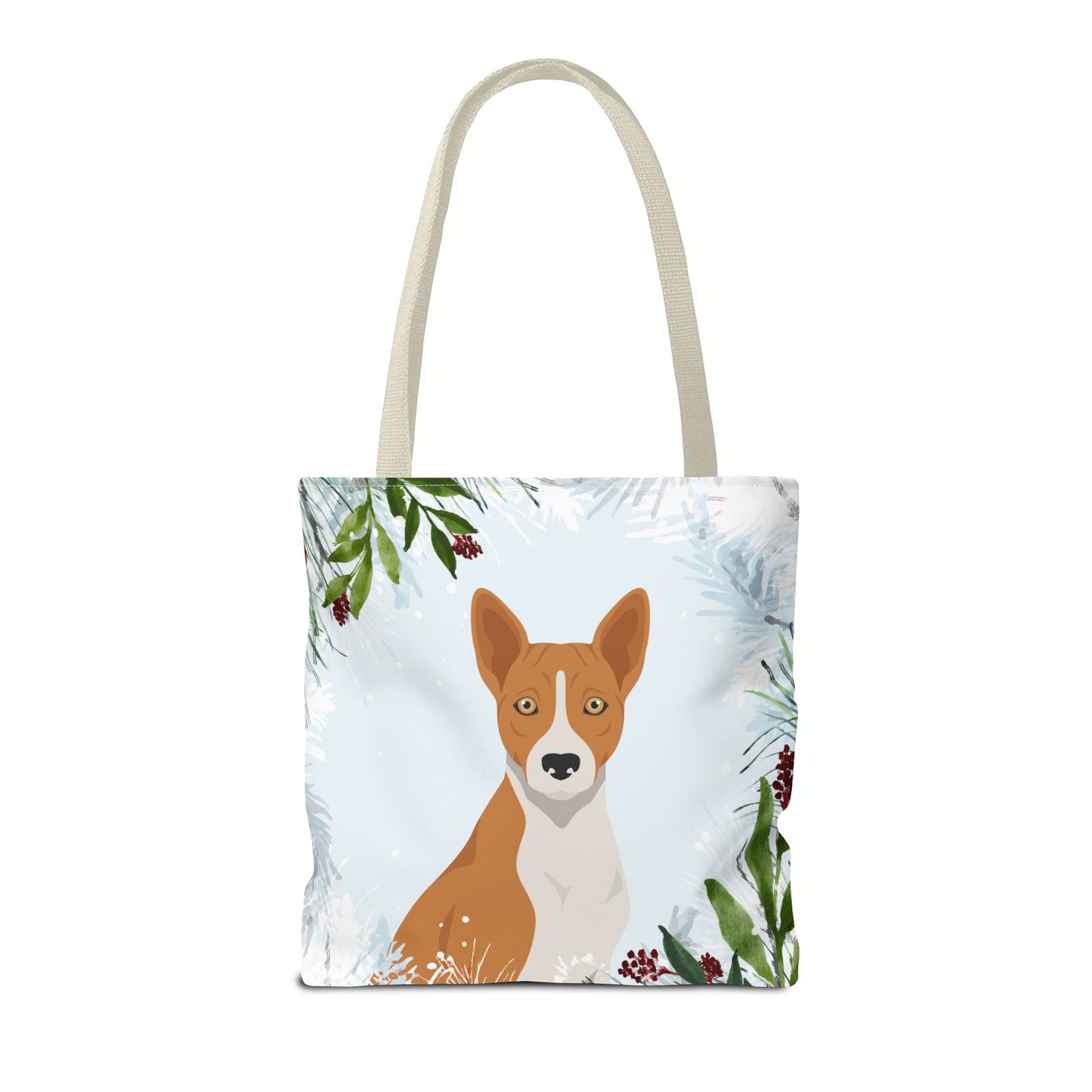 Basenji Dog Christmas Holiday Tote Bag 16x16