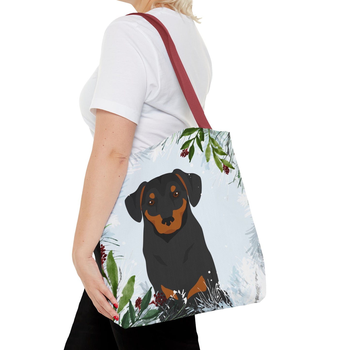Austrian Pinscher Dog Christmas Holiday Tote Bag 16x16