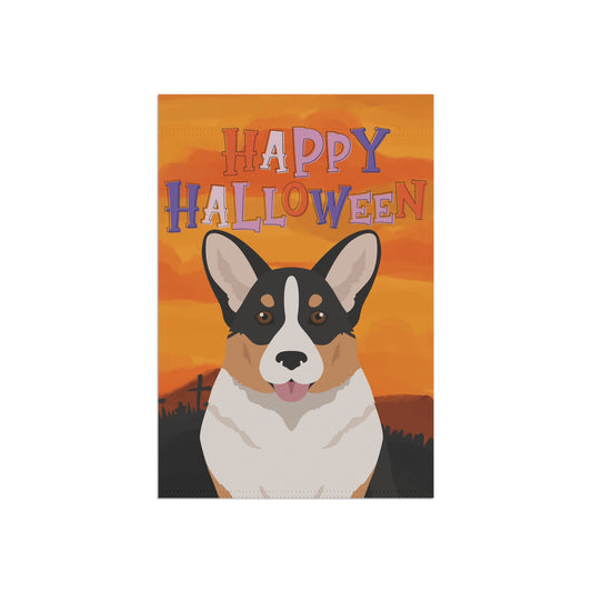 Cardigan Welsh Corgi Dog Halloween Garden Flag