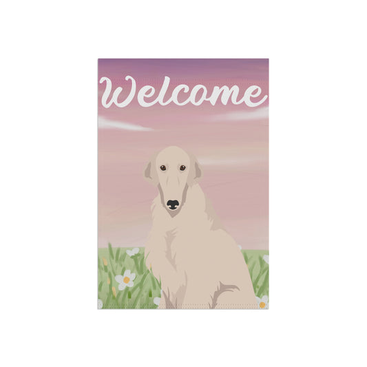 Borzoi Dog Welcome Garden Flag