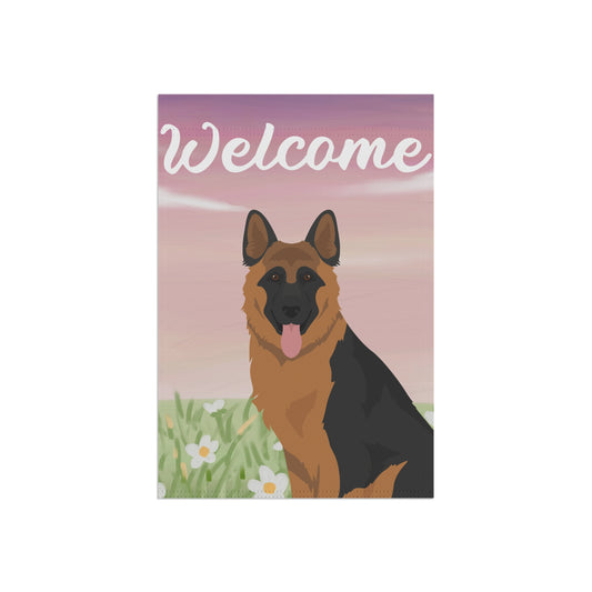 German Shepherd Dog Welcome Garden Flag
