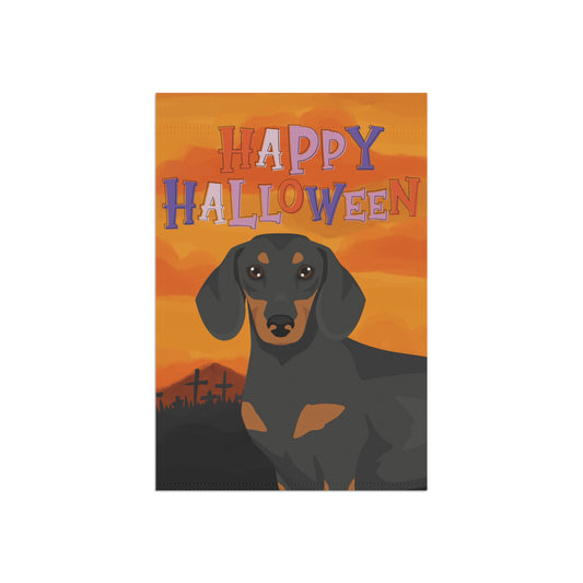 Dachshund Dog Halloween Garden Flag