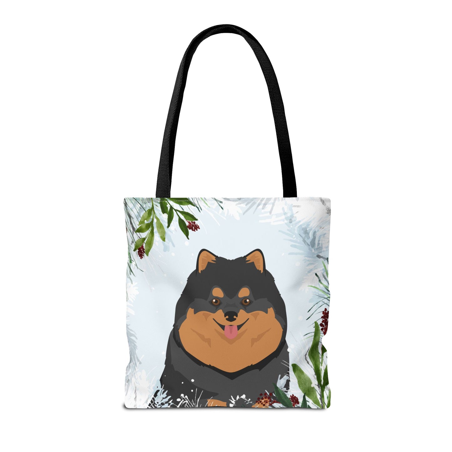 Pomeranian Dog Christmas Holiday Tote Bag 16x16
