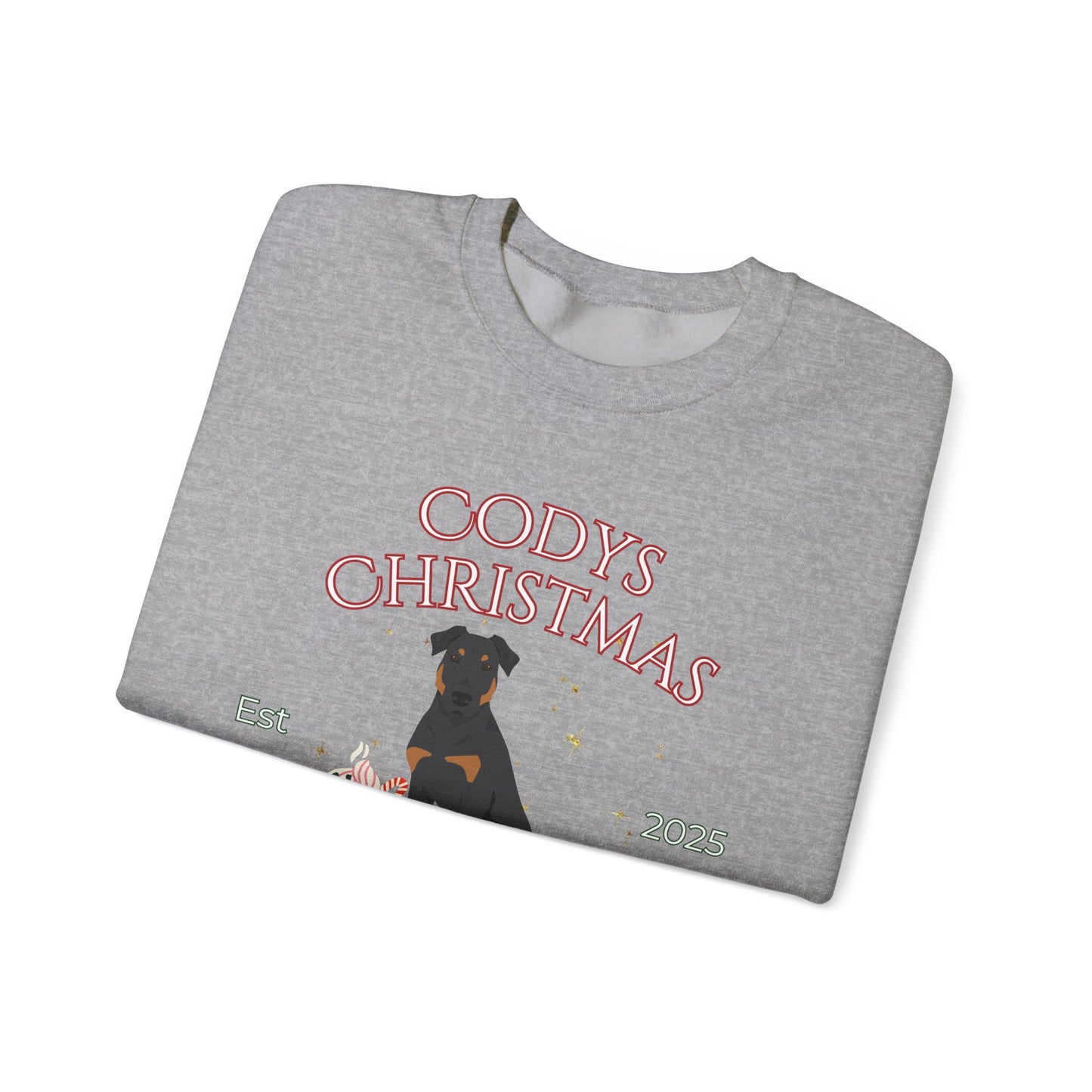 Beauceron Dog Christmas Social Club Unisex Heavy Blend Crewneck Sweatshirt Custom Name