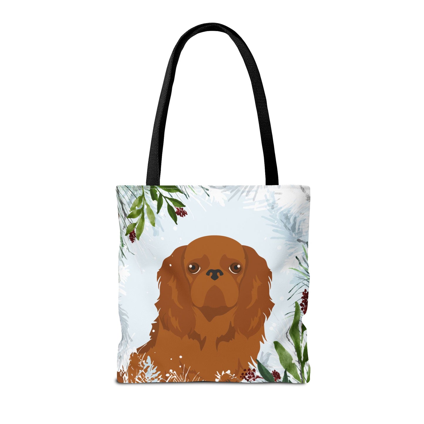 English Toy Spaniel Dog Christmas Holiday Tote Bag 16x16