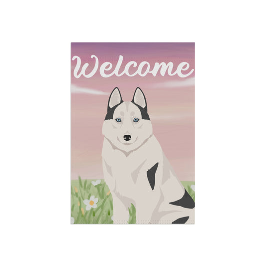 Siberian Husky Dog Welcome Garden Flag