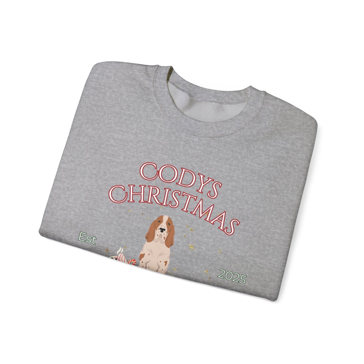 Bracco Italiano Dog Christmas Social Club Unisex Heavy Blend Crewneck Sweatshirt Custom Name