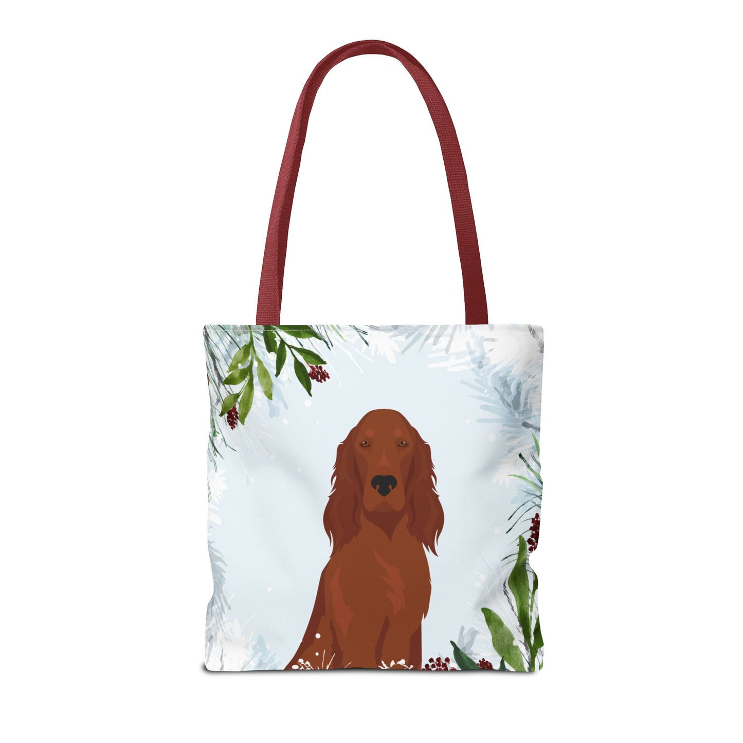 Irish Setter Dog Christmas Holiday Tote Bag 16x16
