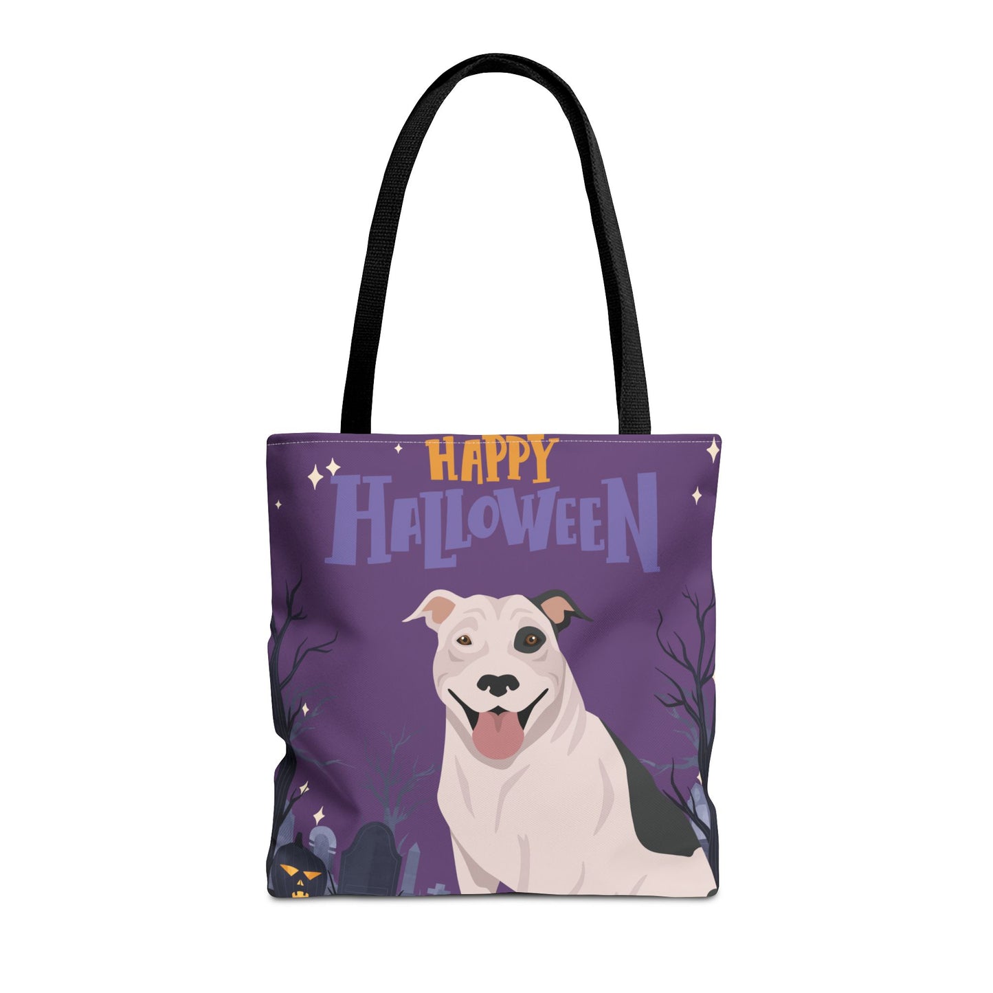 Pit Bull Dog Happy Halloween Tote Bag 16x16