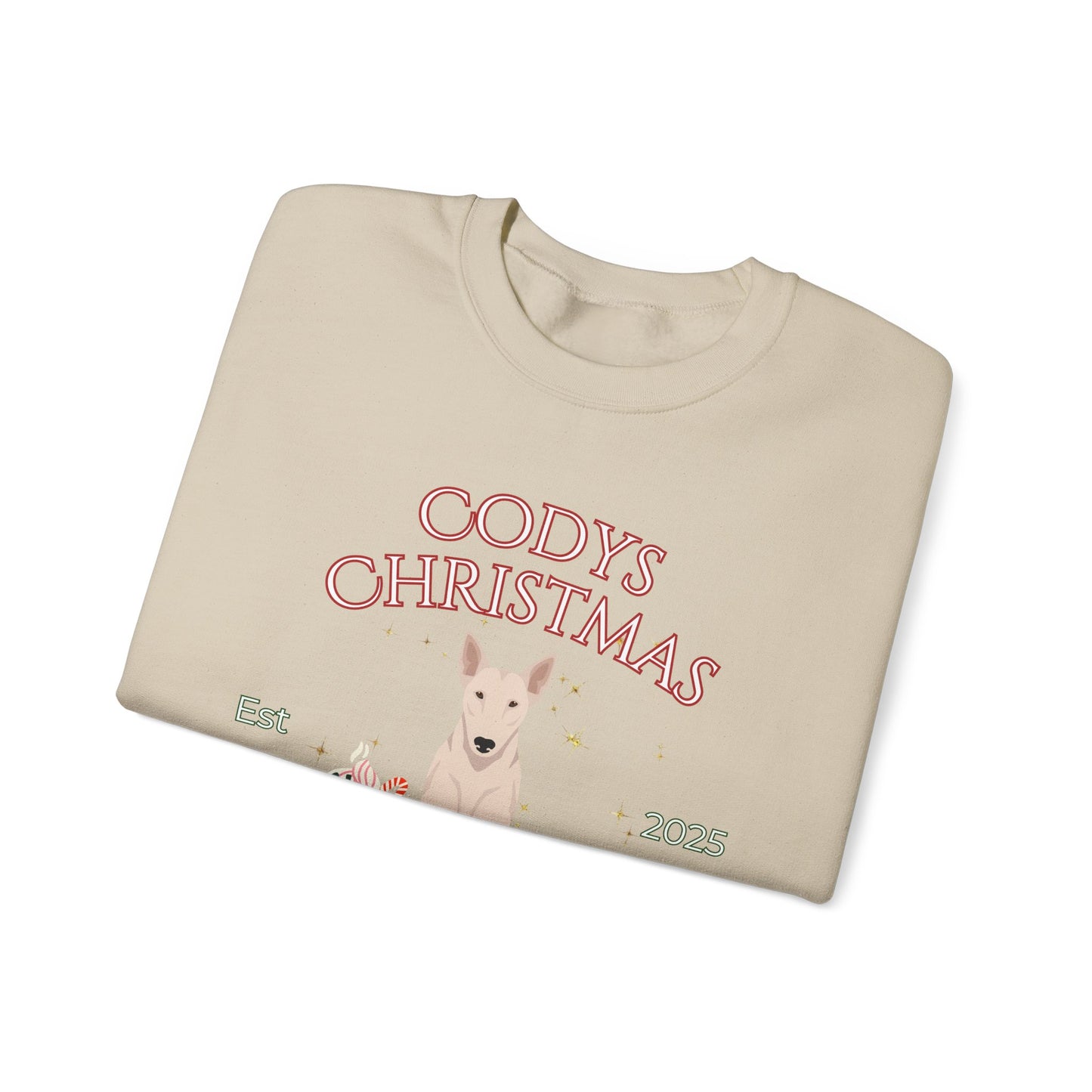 Bull Terrier Dog Christmas Social Club Unisex Heavy Blend Crewneck Sweatshirt Custom Name