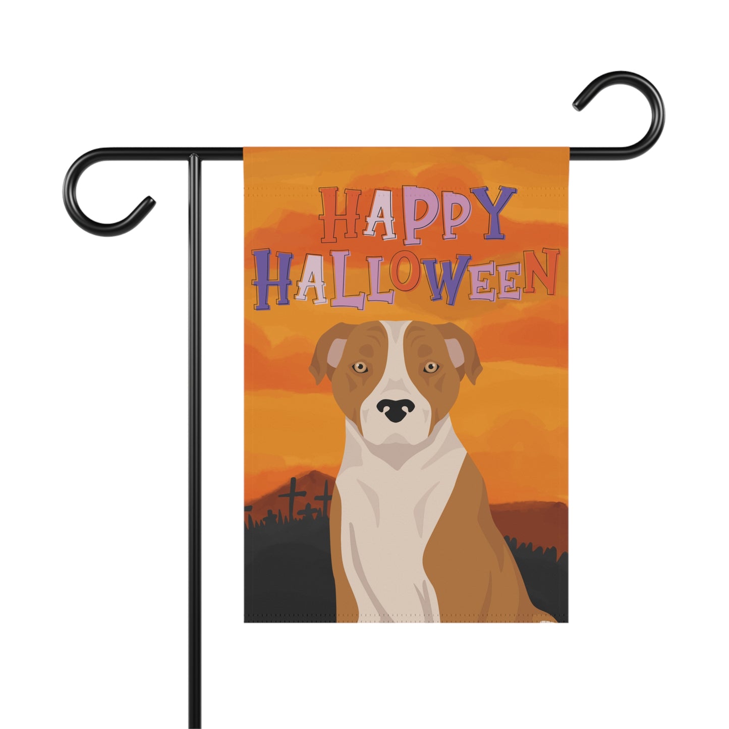 American Staffordshire Terrier Dog Halloween Garden Flag
