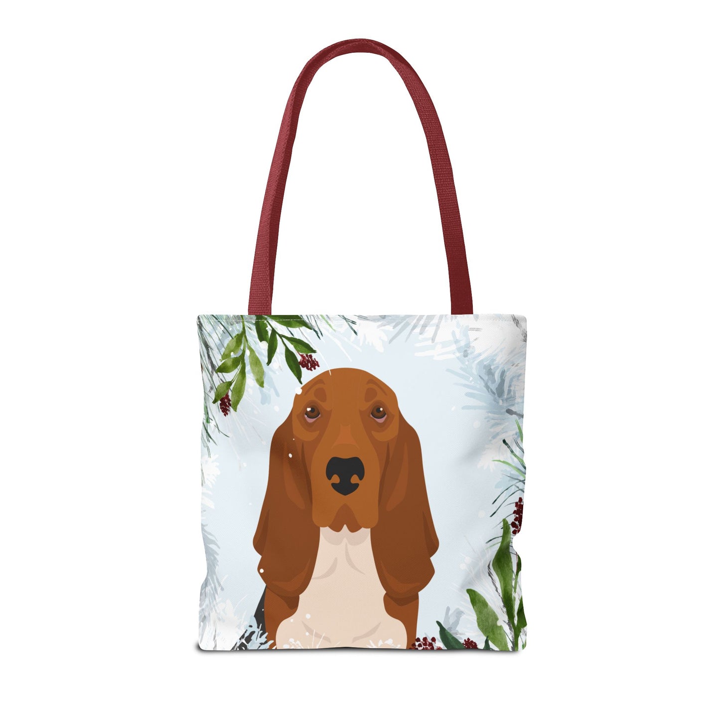 Basset Hound Dog Christmas Holiday Tote Bag 16x16