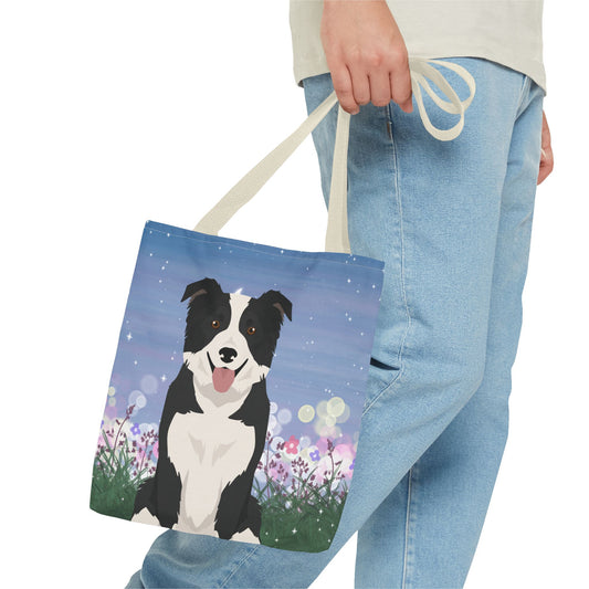 Border Collie Dog Tote Bag 13x13