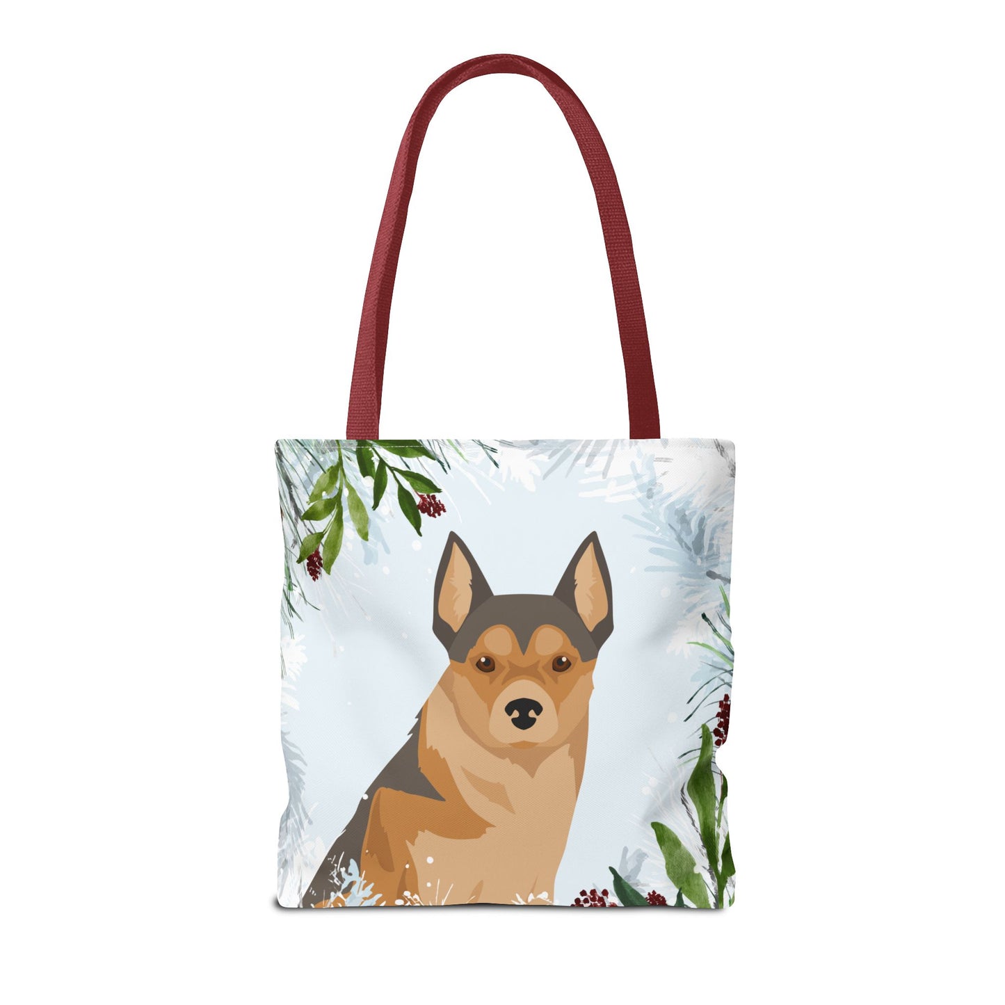 Norwegian Lundehund Dog Christmas Holiday Tote Bag 16x16