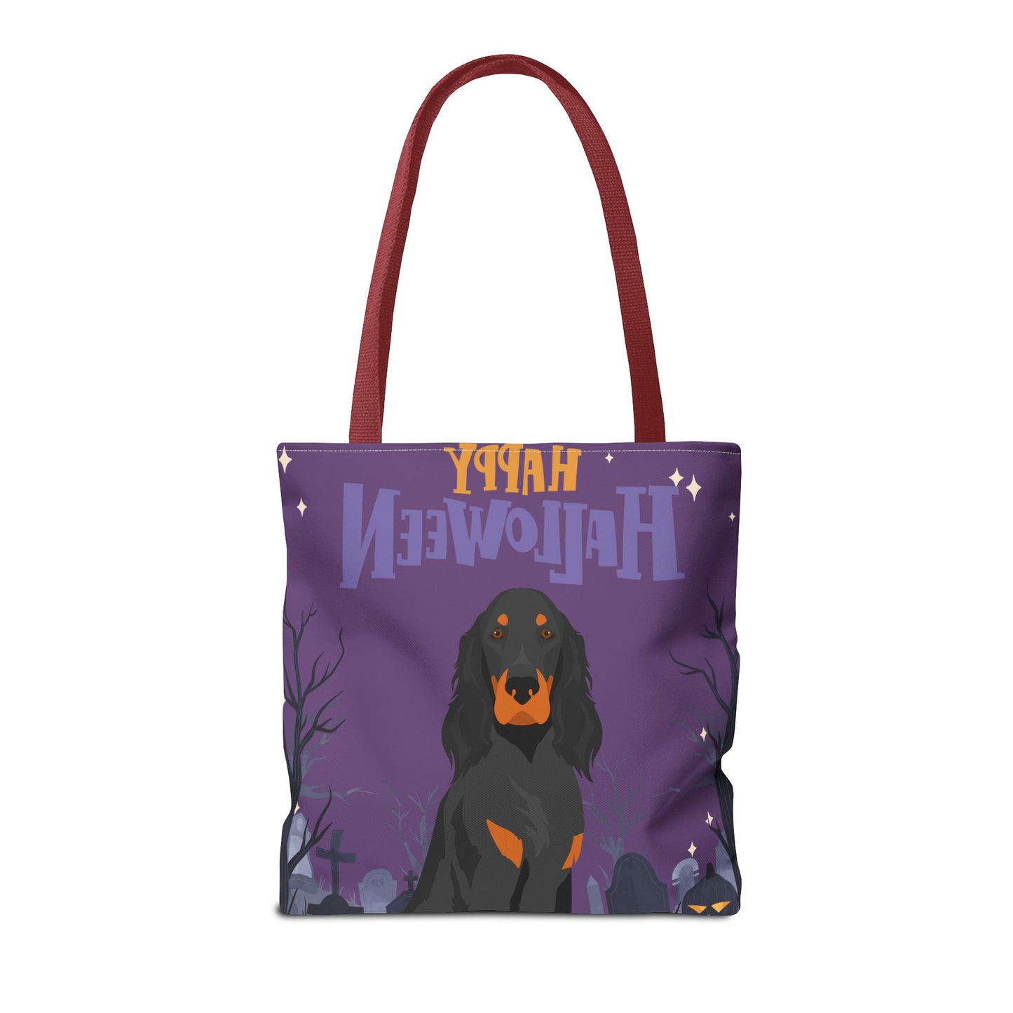 Gordon Setter Dog Happy Halloween Tote Bag 16x16