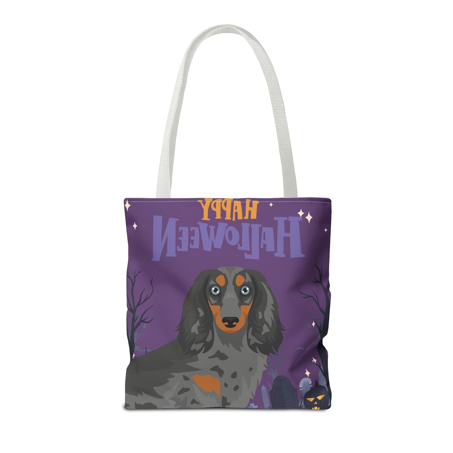 Dachshund Dog Happy Halloween Tote Bag 16x16