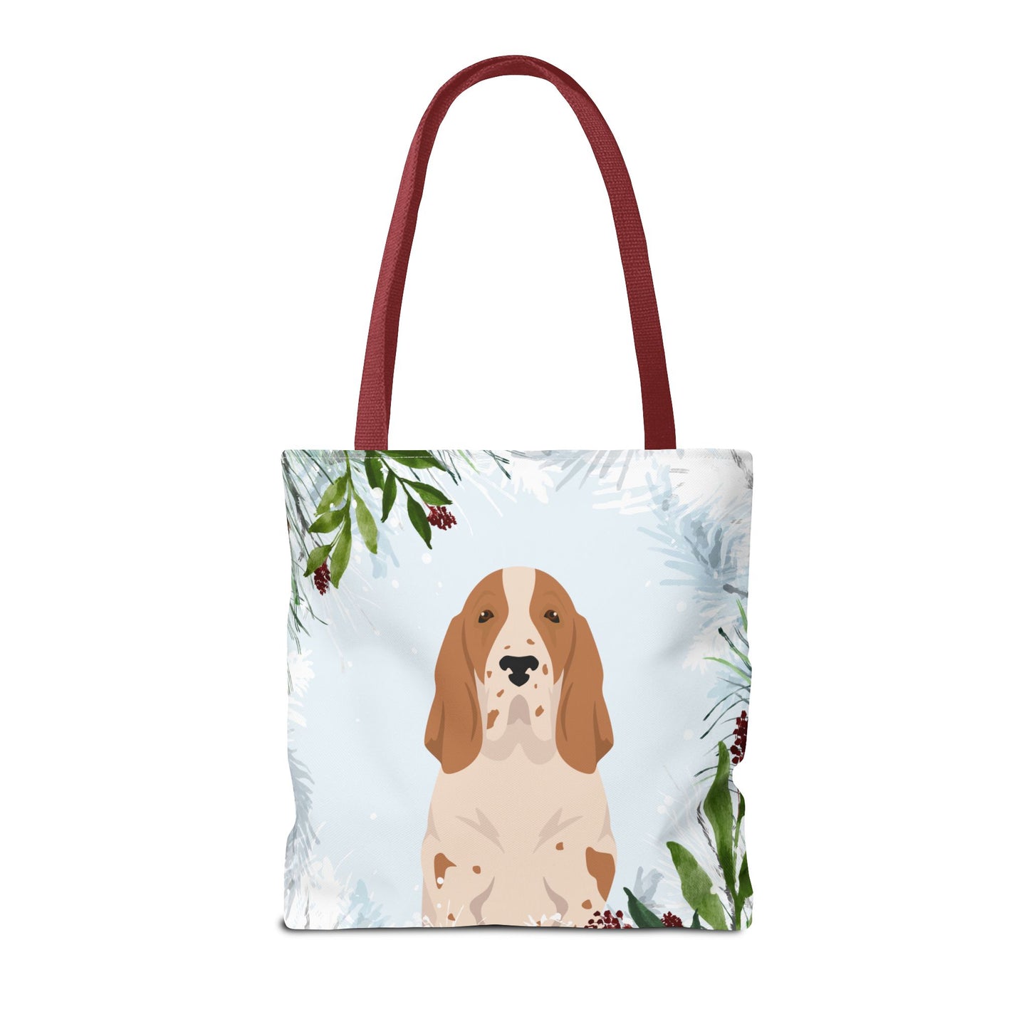 Bracco Italiano Dog Christmas Holiday Tote Bag 16x16
