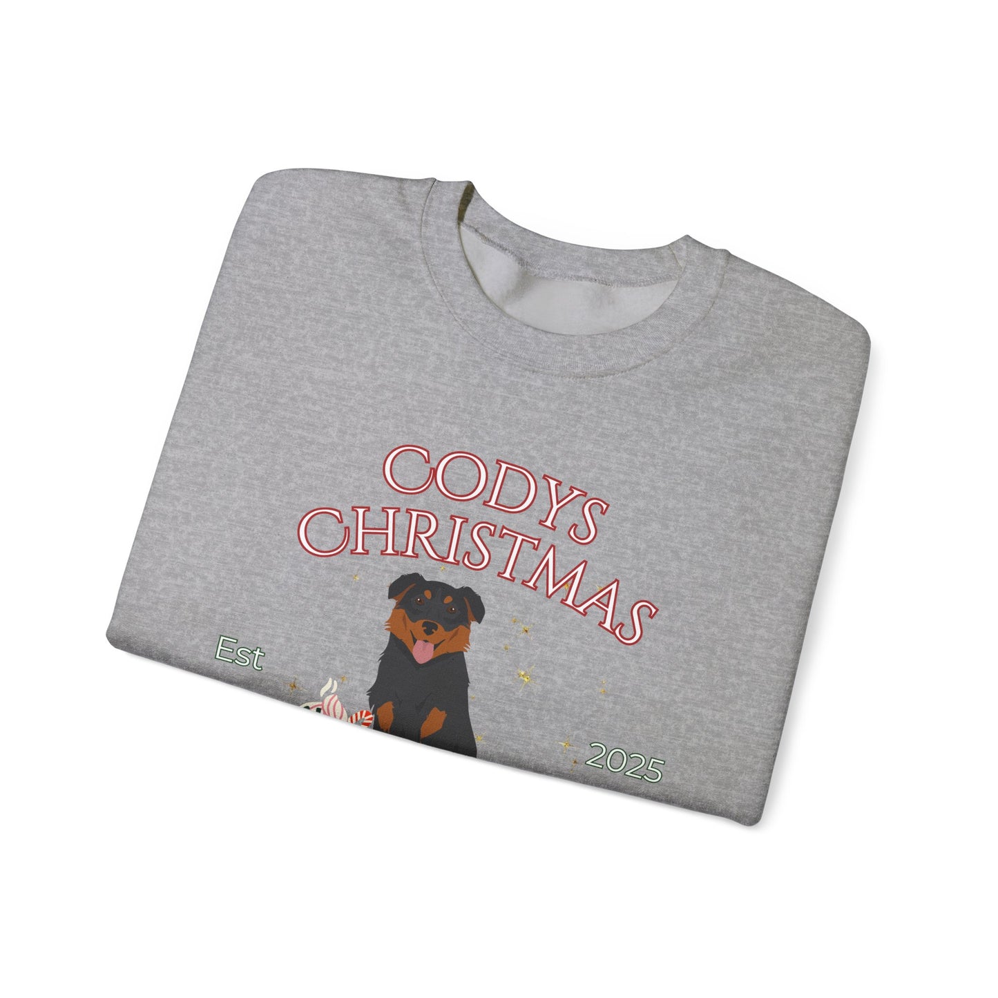 English Shepherd Dog Christmas Social Club Unisex Heavy Blend Crewneck Sweatshirt Custom Name