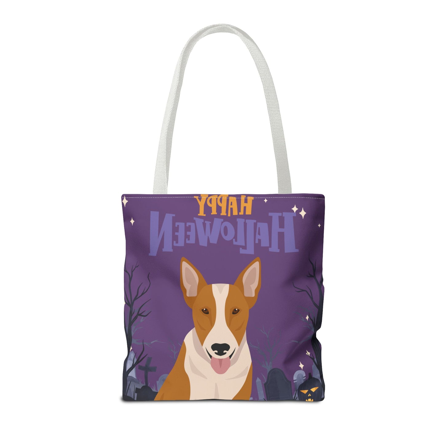 Bull Terrier Dog Happy Halloween Tote Bag 16x16