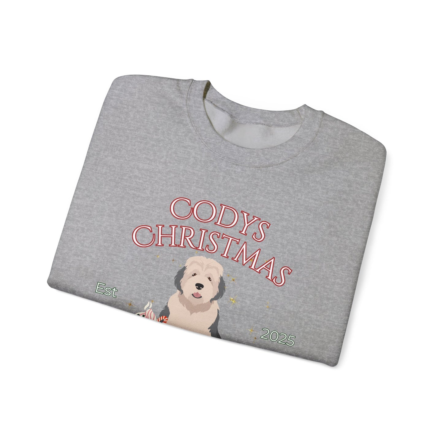 Old English Sheepdog Dog Christmas Social Club Unisex Heavy Blend Crewneck Sweatshirt Custom Name