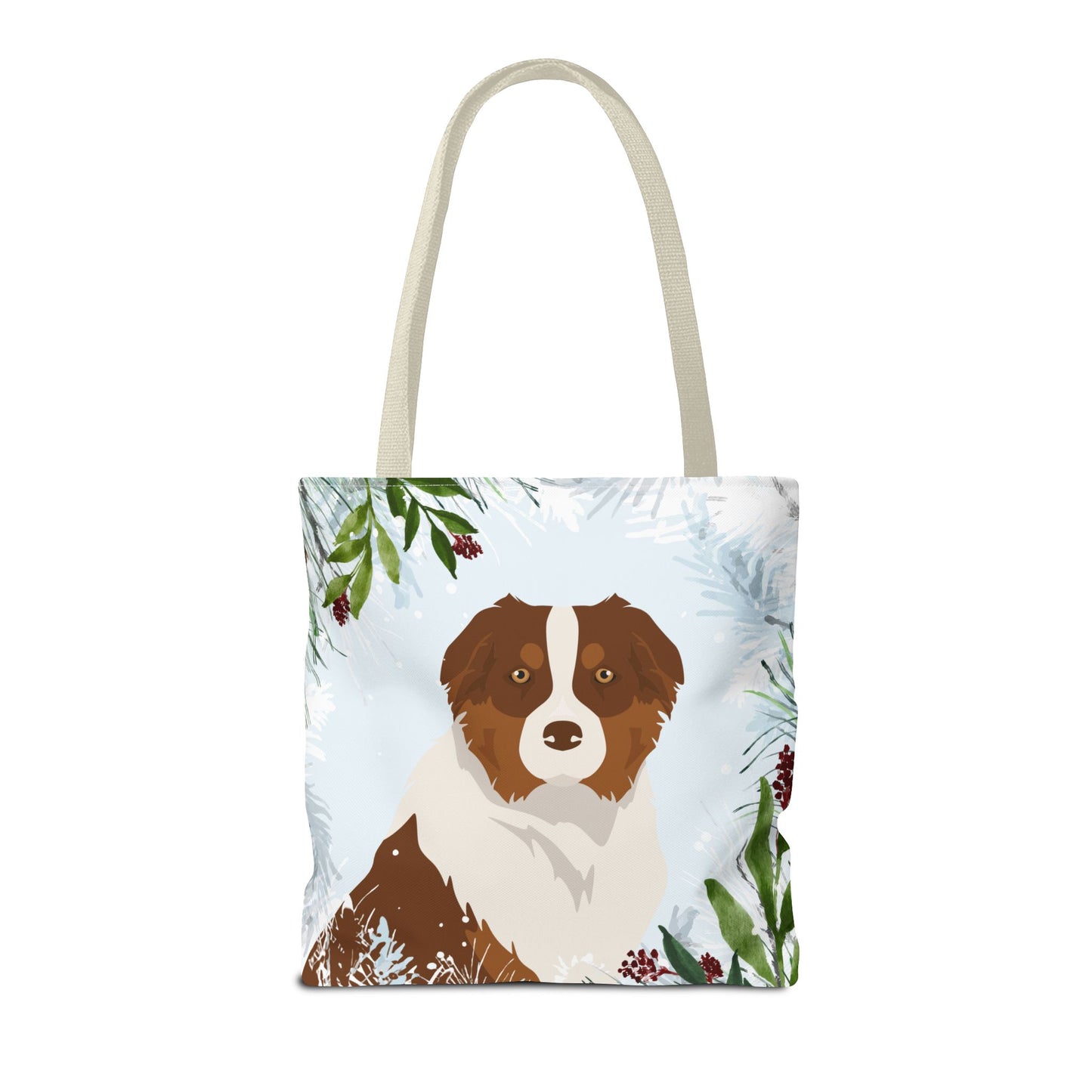 Australian Shepherd Dog Christmas Holiday Tote Bag 16x16