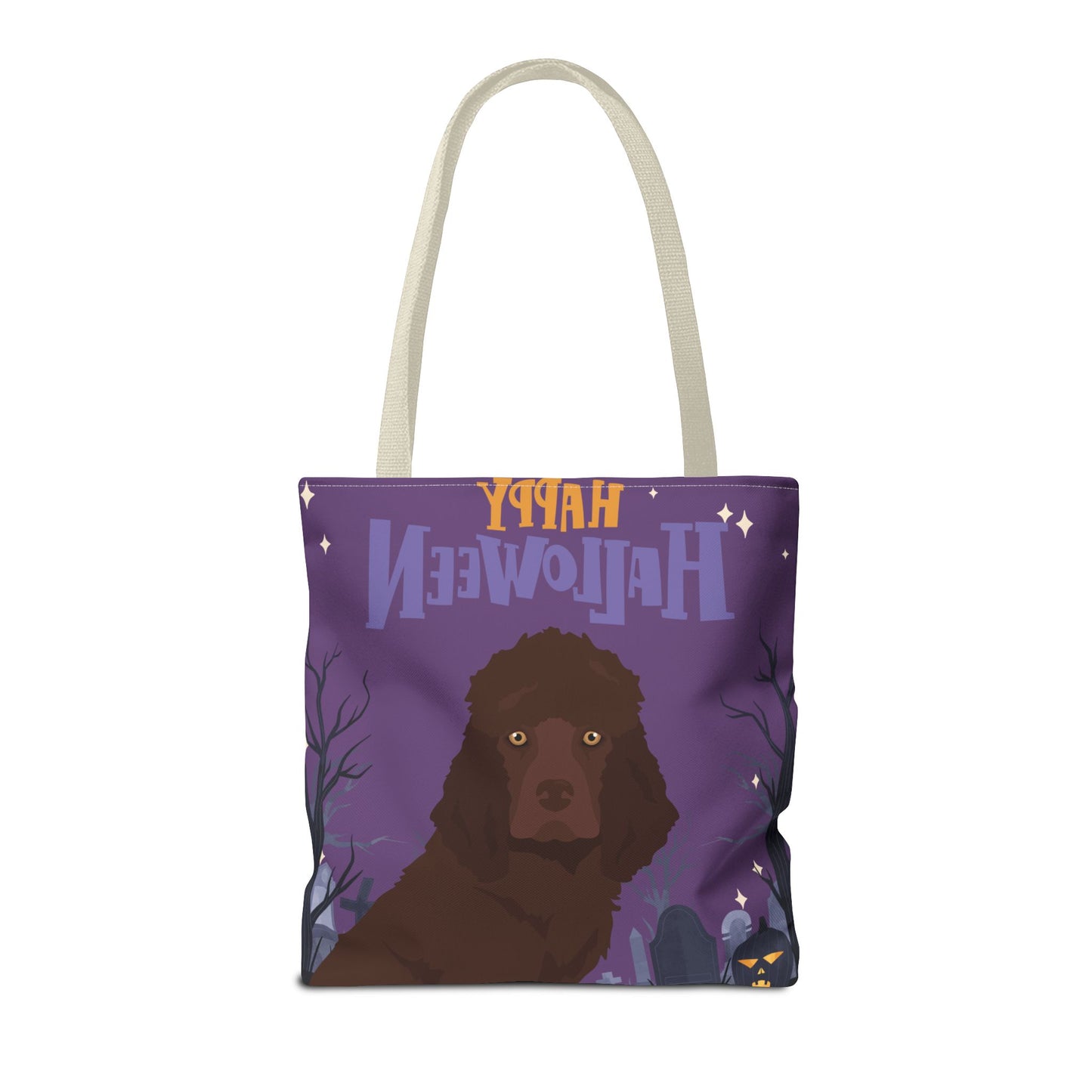 Irish Water Spaniel Dog Happy Halloween Tote Bag 16x16