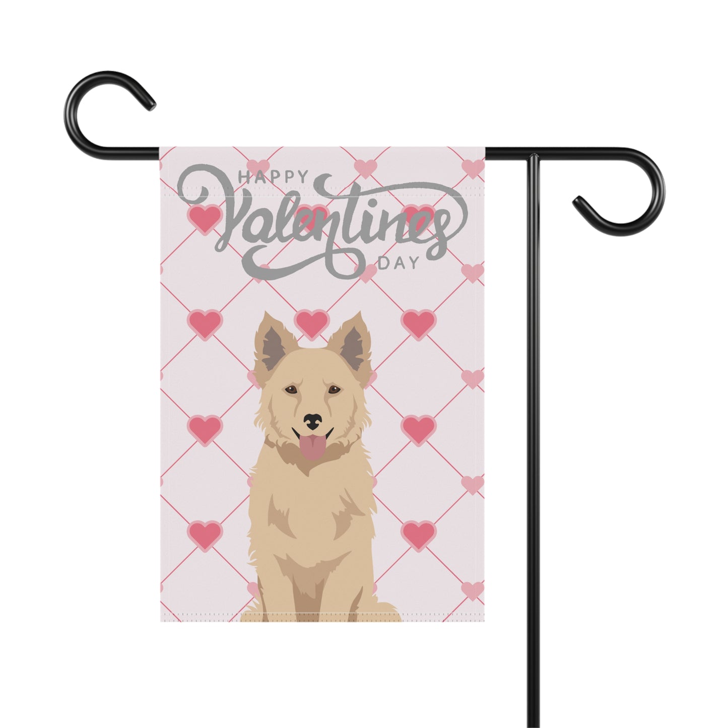 Mudi Dog Valentines Day Garden Flag