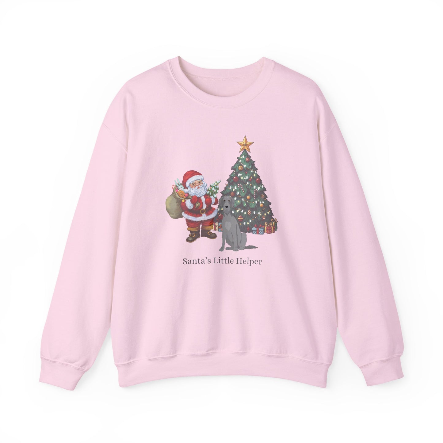Italian Greyhound Dog Santa's Little Helper Unisex Heavy Blend Crewneck Sweatshirt