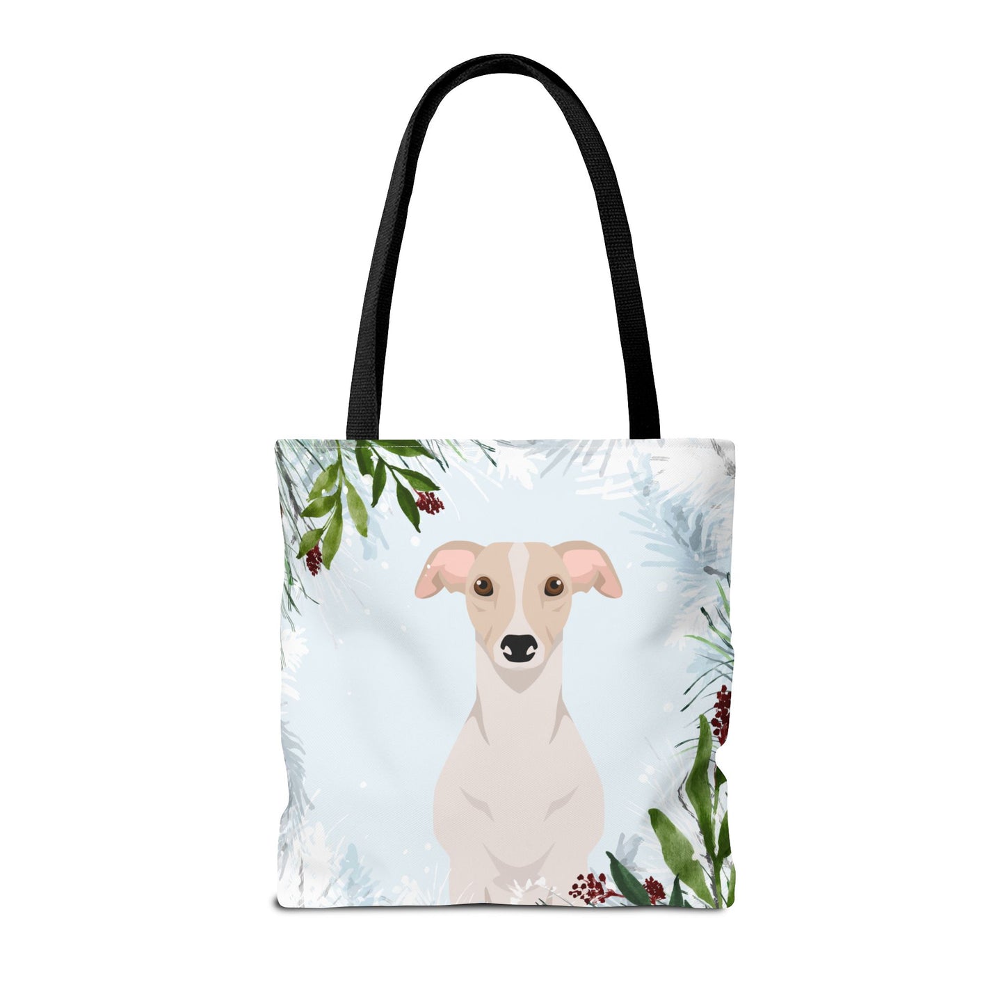 Whippet Dog Christmas Holiday Tote Bag 16x16
