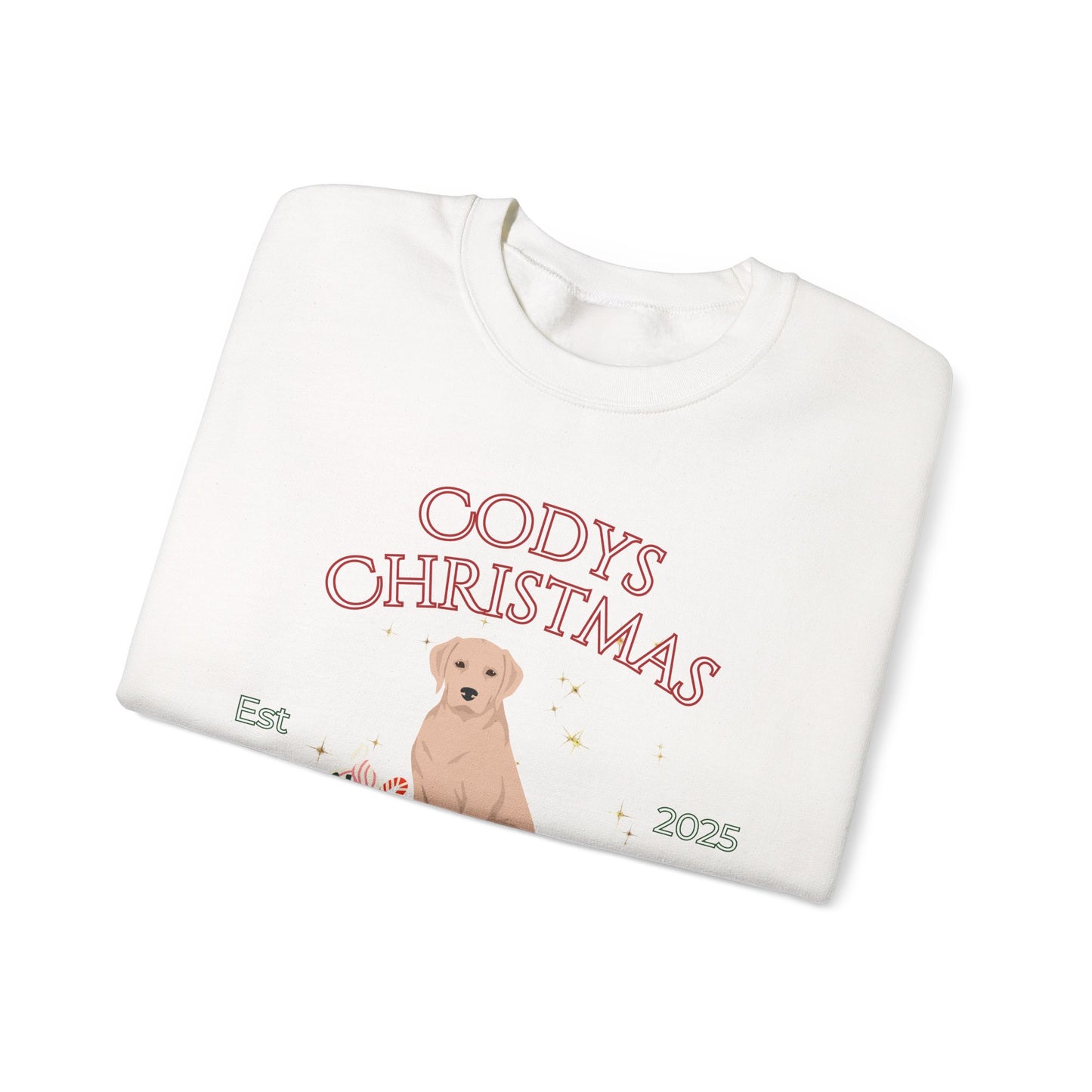Labrador Retriever Dog Christmas Social Club Unisex Heavy Blend Crewneck Sweatshirt Custom Name