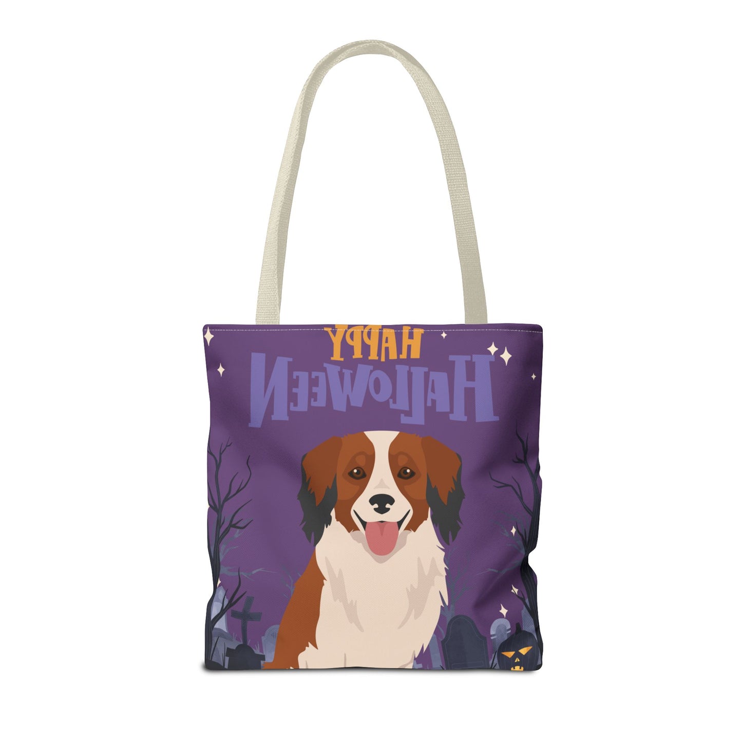 Kooikerhondje Dog Happy Halloween Tote Bag 16x16
