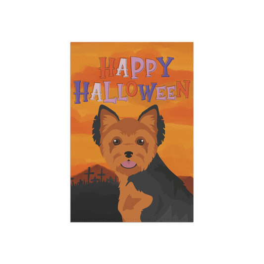 Yorkshire Terrier Dog Halloween Garden Flag