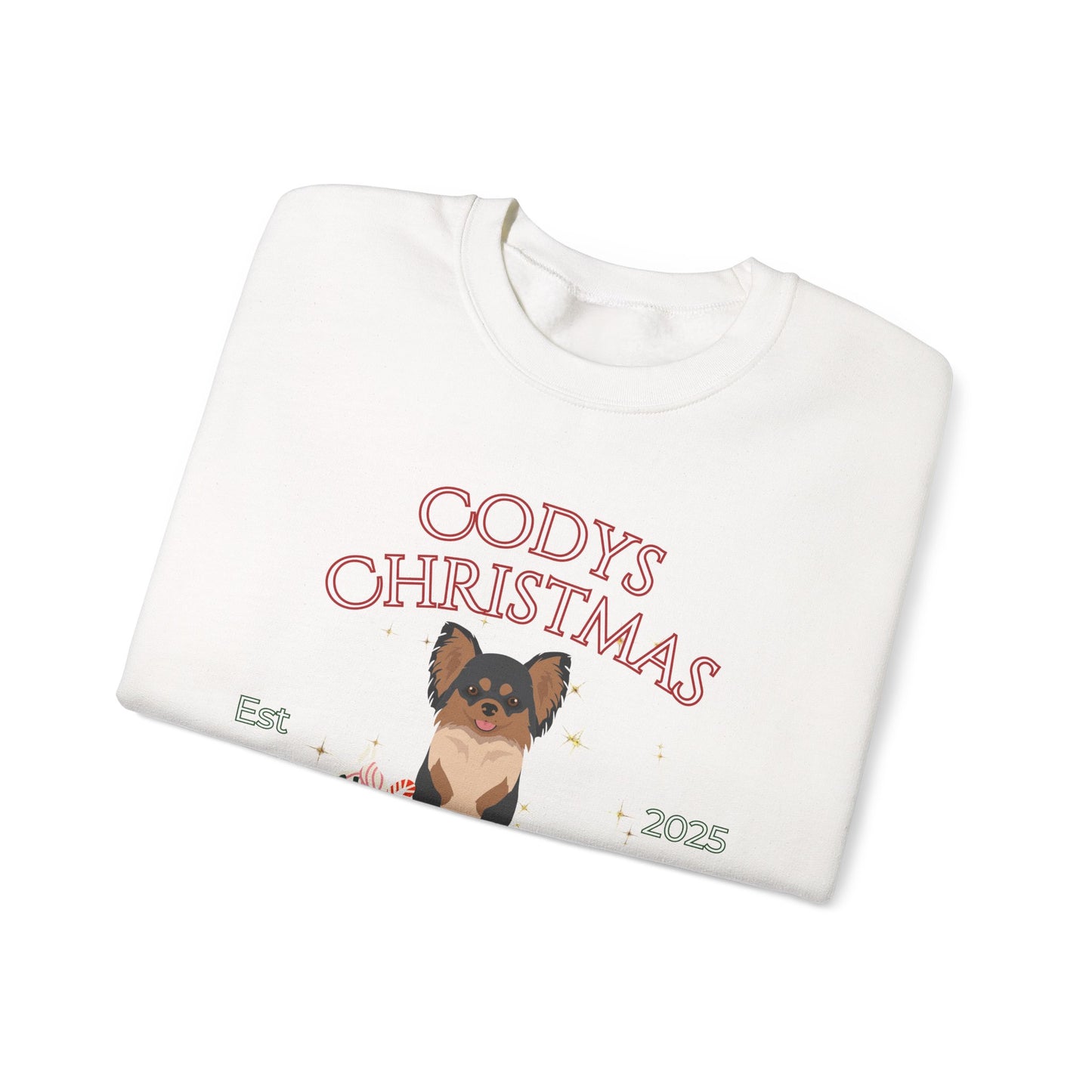 Chihuahua Dog Christmas Social Club Unisex Heavy Blend Crewneck Sweatshirt Custom Name