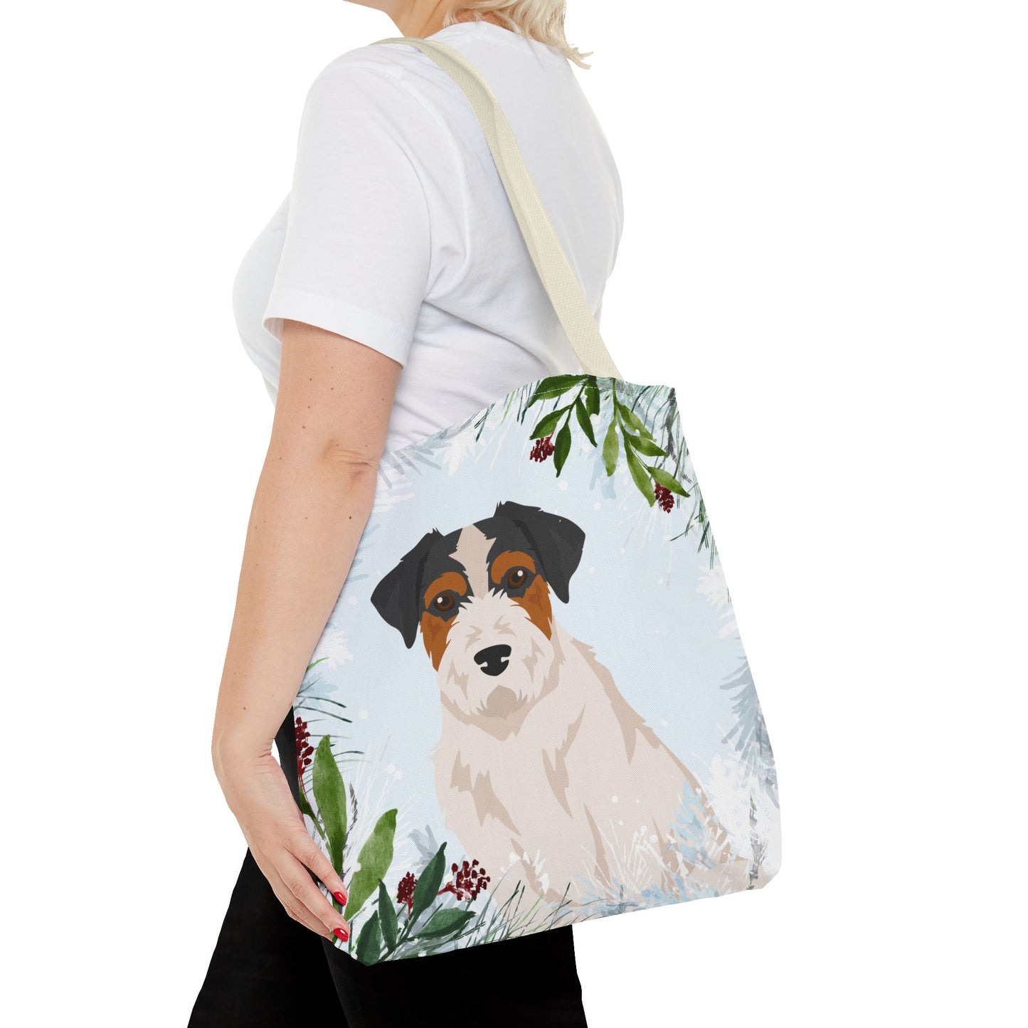 Jack Russell terrier Dog Christmas Holiday Tote Bag 16x16