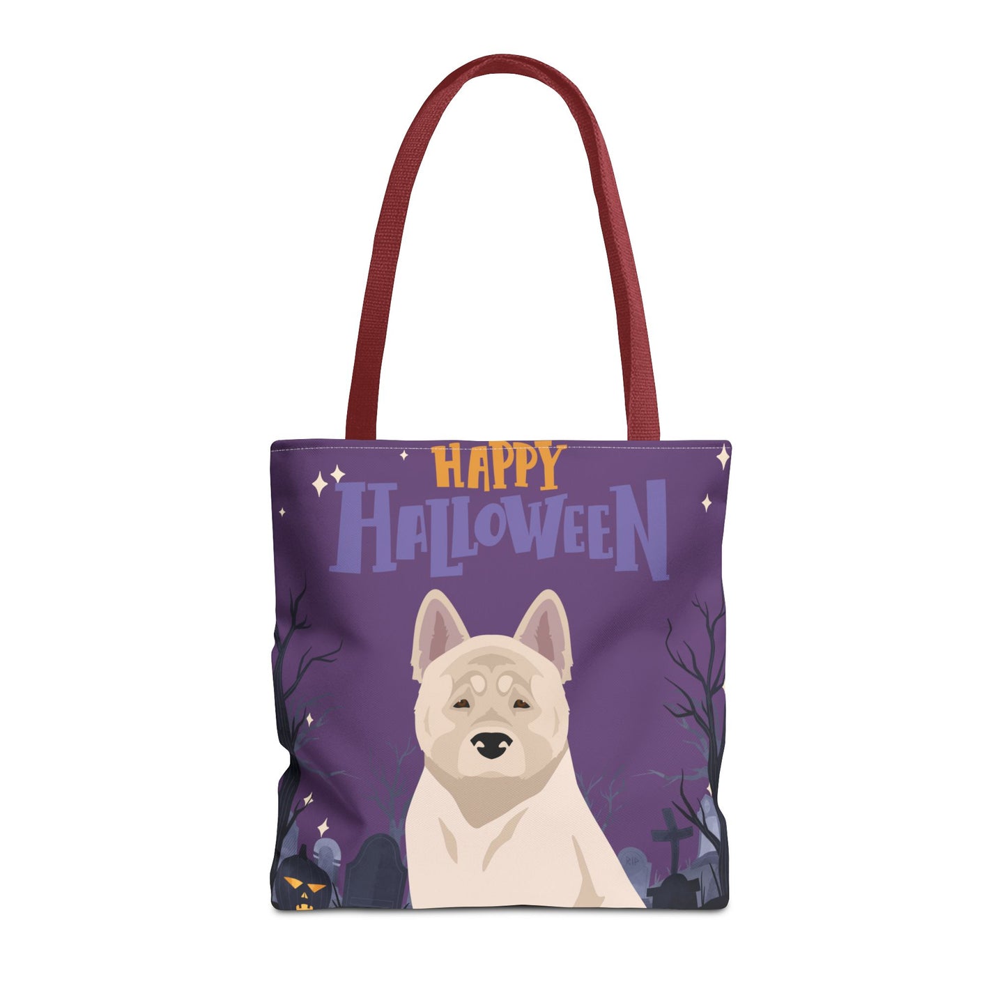 American Akita Dog Happy Halloween Tote Bag 16x16