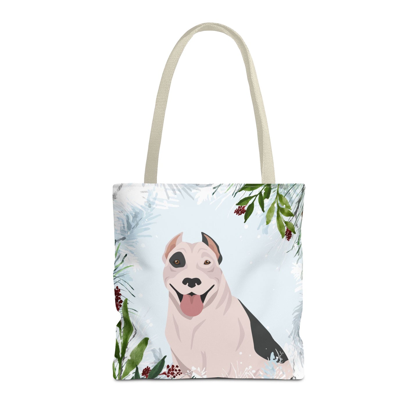 Pit Bull Dog Christmas Holiday Tote Bag 16x16