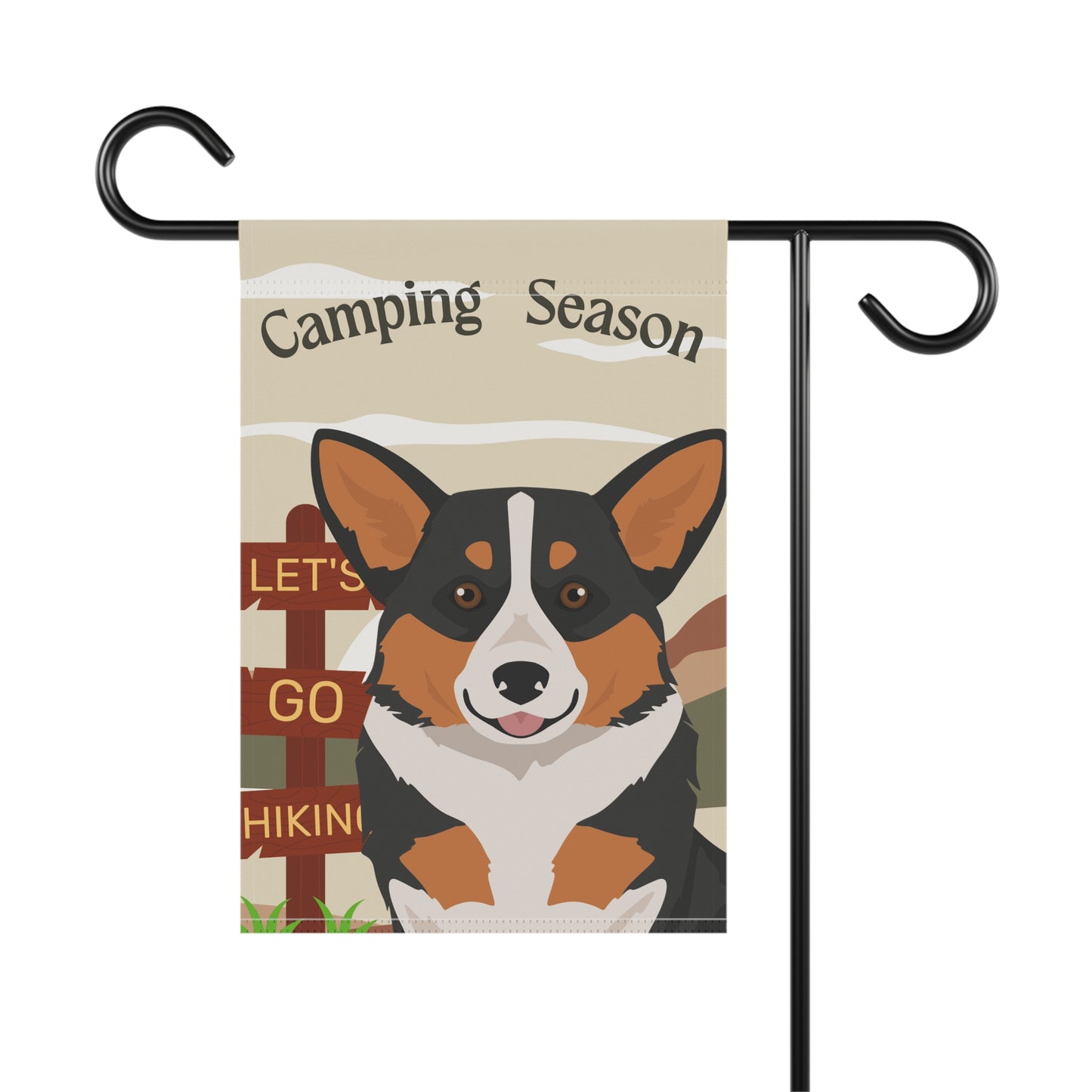 Pembroke Welsh Corgi Dog Camping Garden Flag