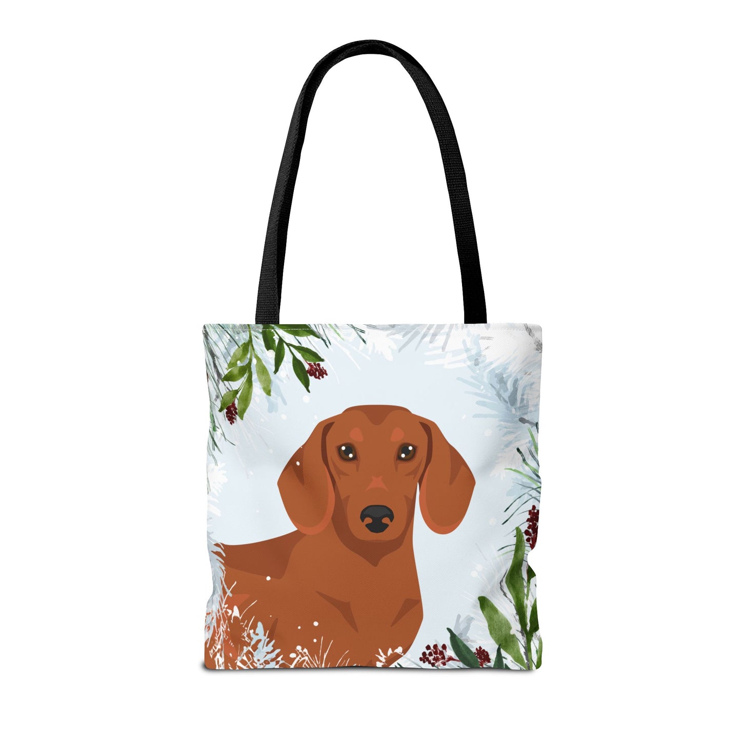 Dachshund Dog Christmas Holiday Tote Bag 16x16