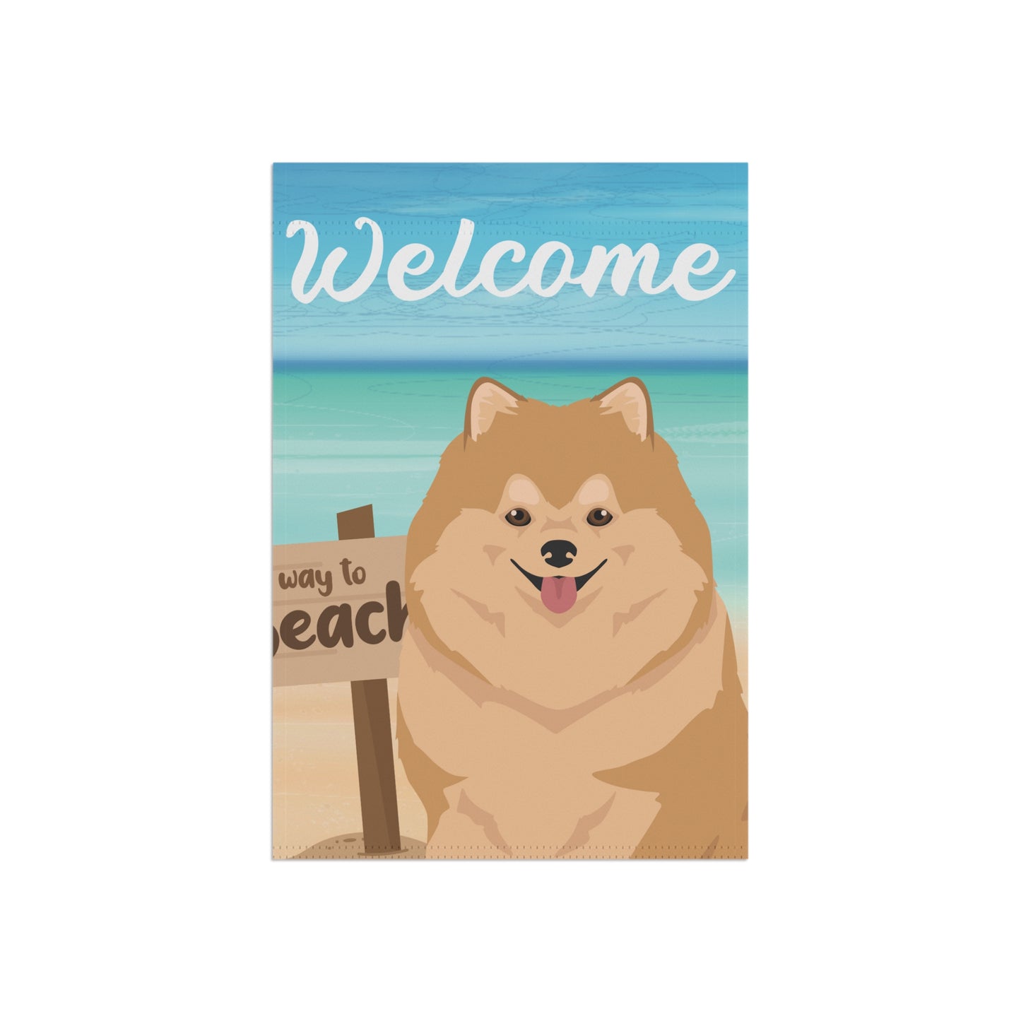 Pomeranian Dog Garden Flag