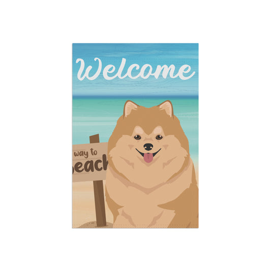 Pomeranian Dog Garden Flag