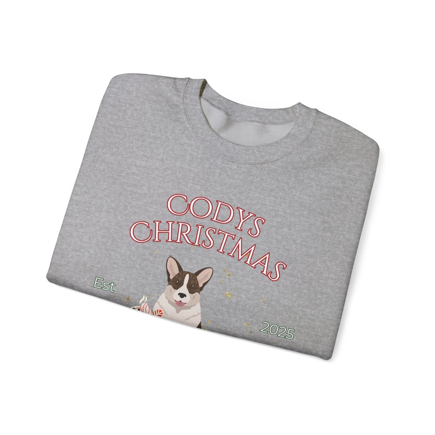 Cardigan Welsh Corgi Dog Christmas Social Club Unisex Heavy Blend Crewneck Sweatshirt Custom Name