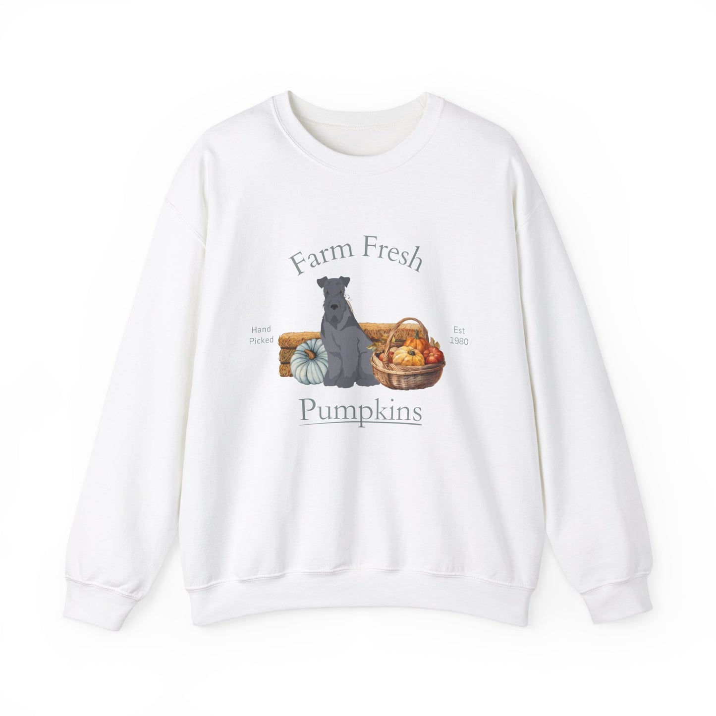 Kerry Blue Terrier Dog Fall Halloween Unisex Heavy Blend Crewneck Sweatshirt