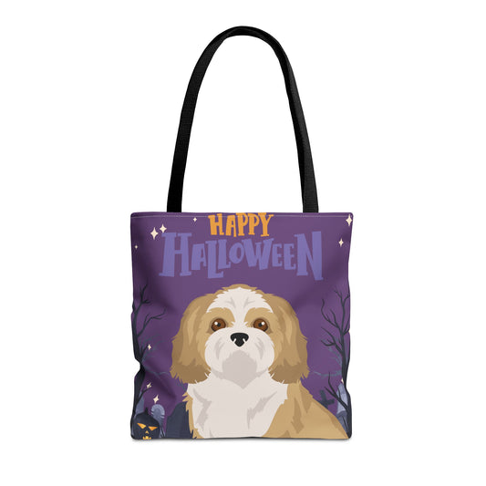 Shih Tzu Dog Happy Halloween Tote Bag 16x16